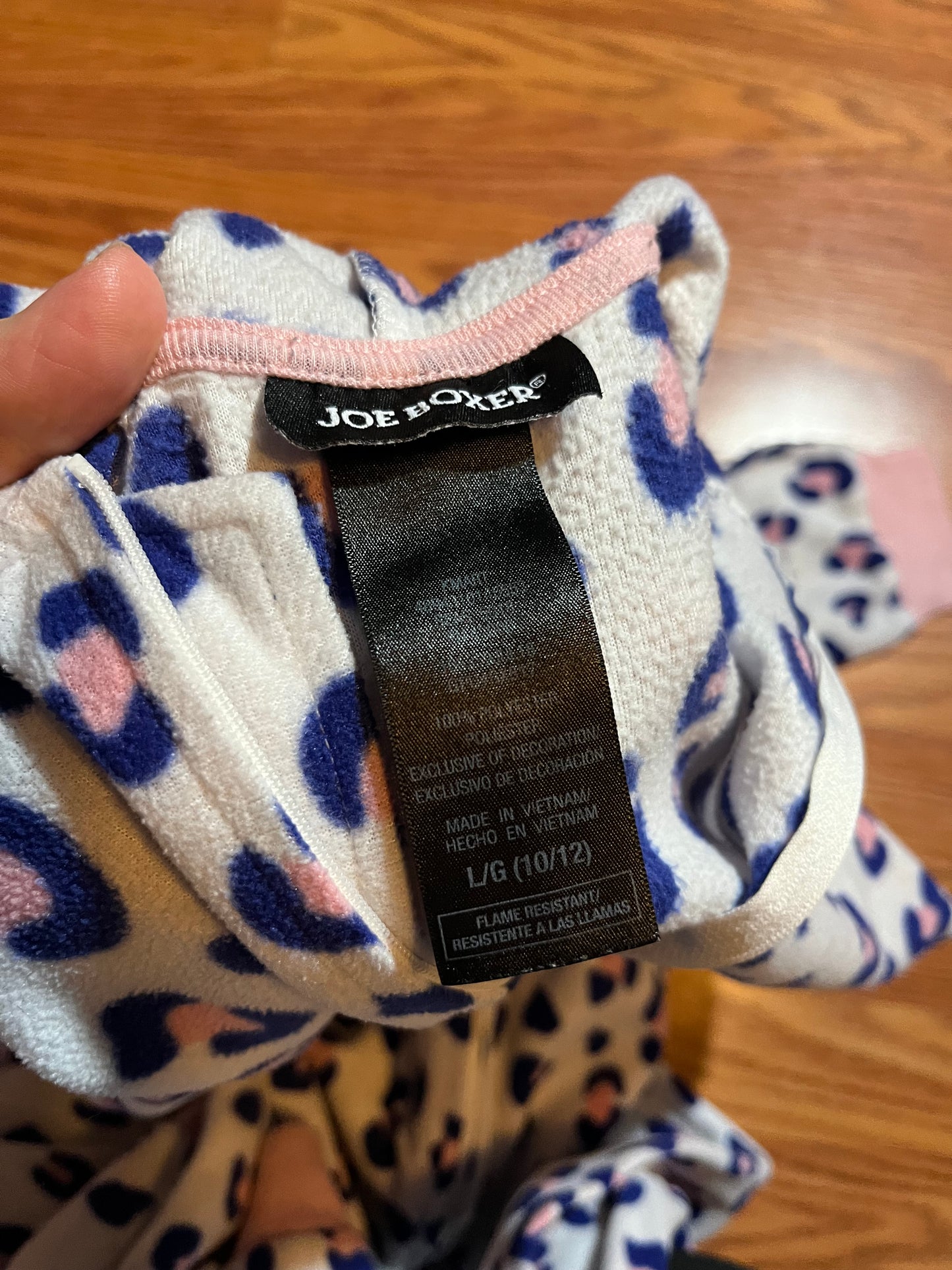 10/12 Joe boxes 1pc fleece pjs footless