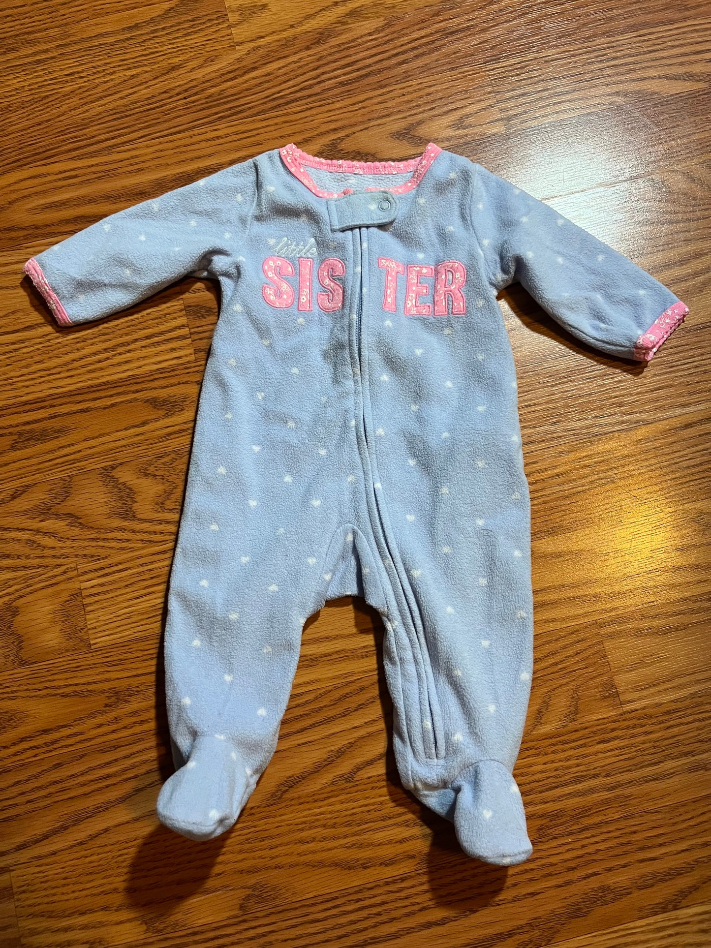 3 months carters fleece sleeper (little sister)