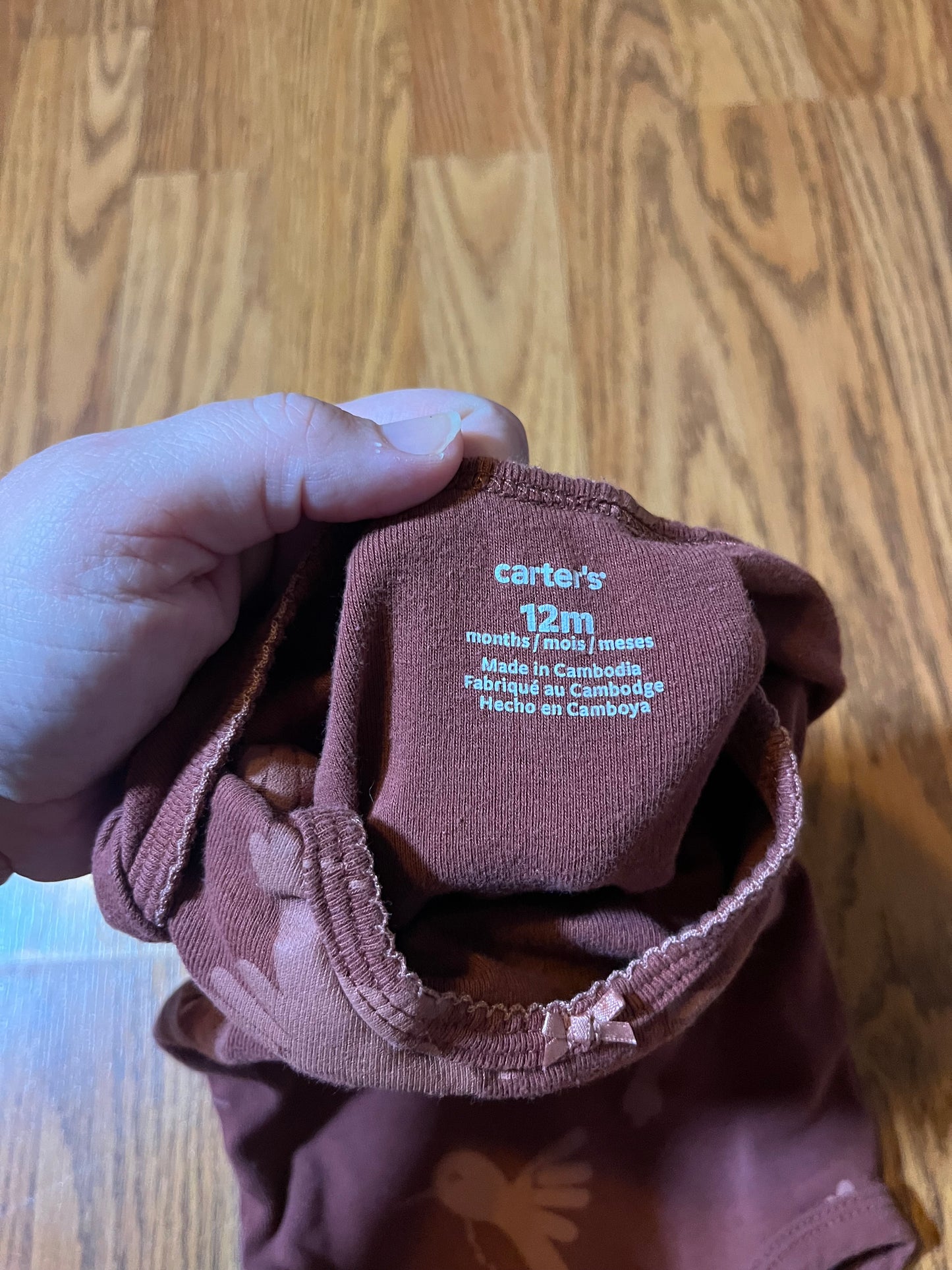 12 months carters onesie