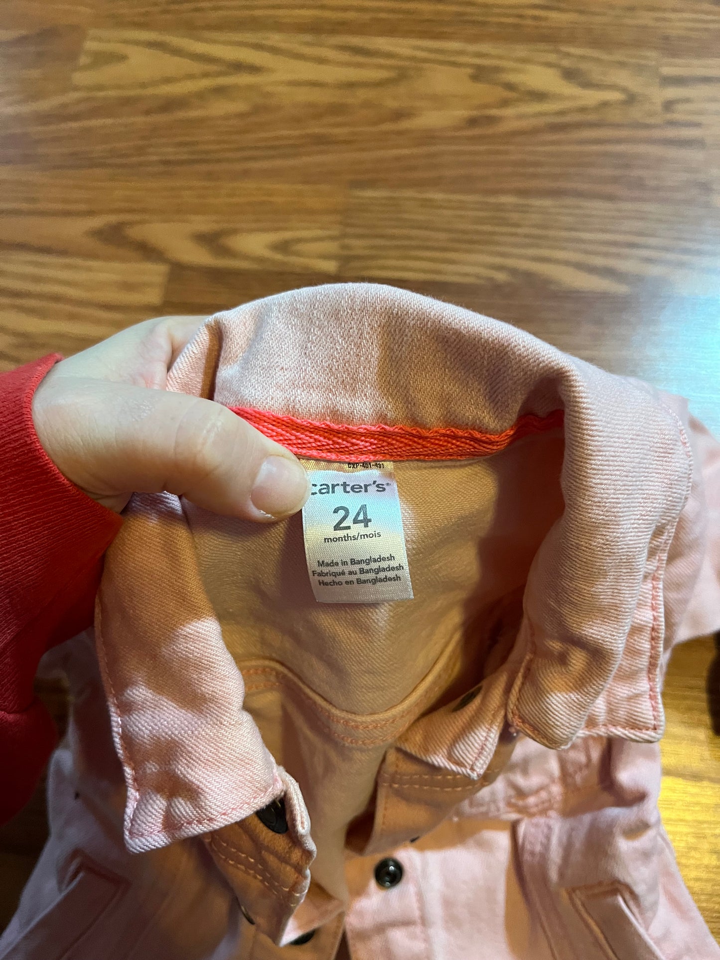 24 months carters pink Jean jacket