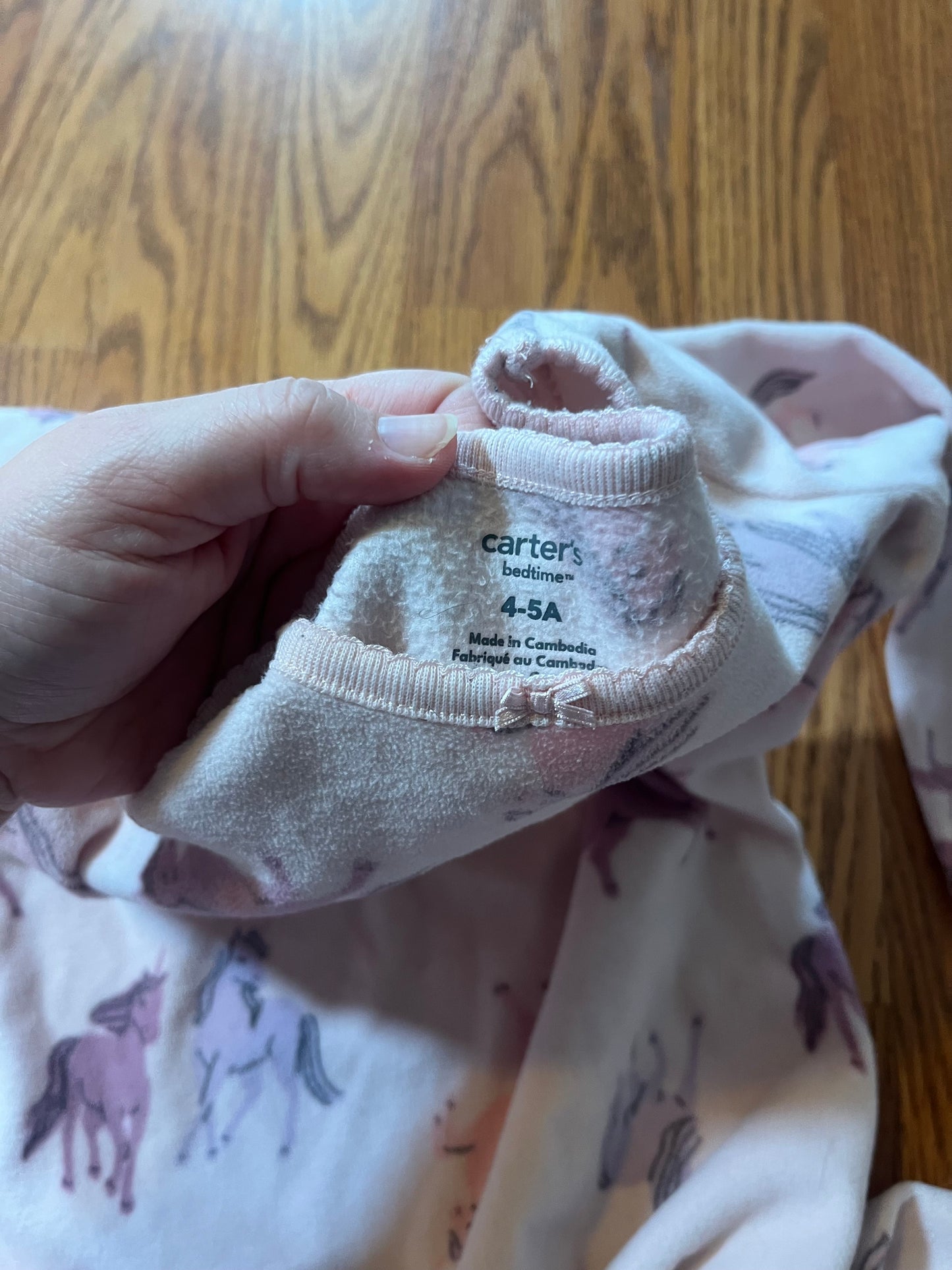 4/5 carters Fleece unicorn night gown