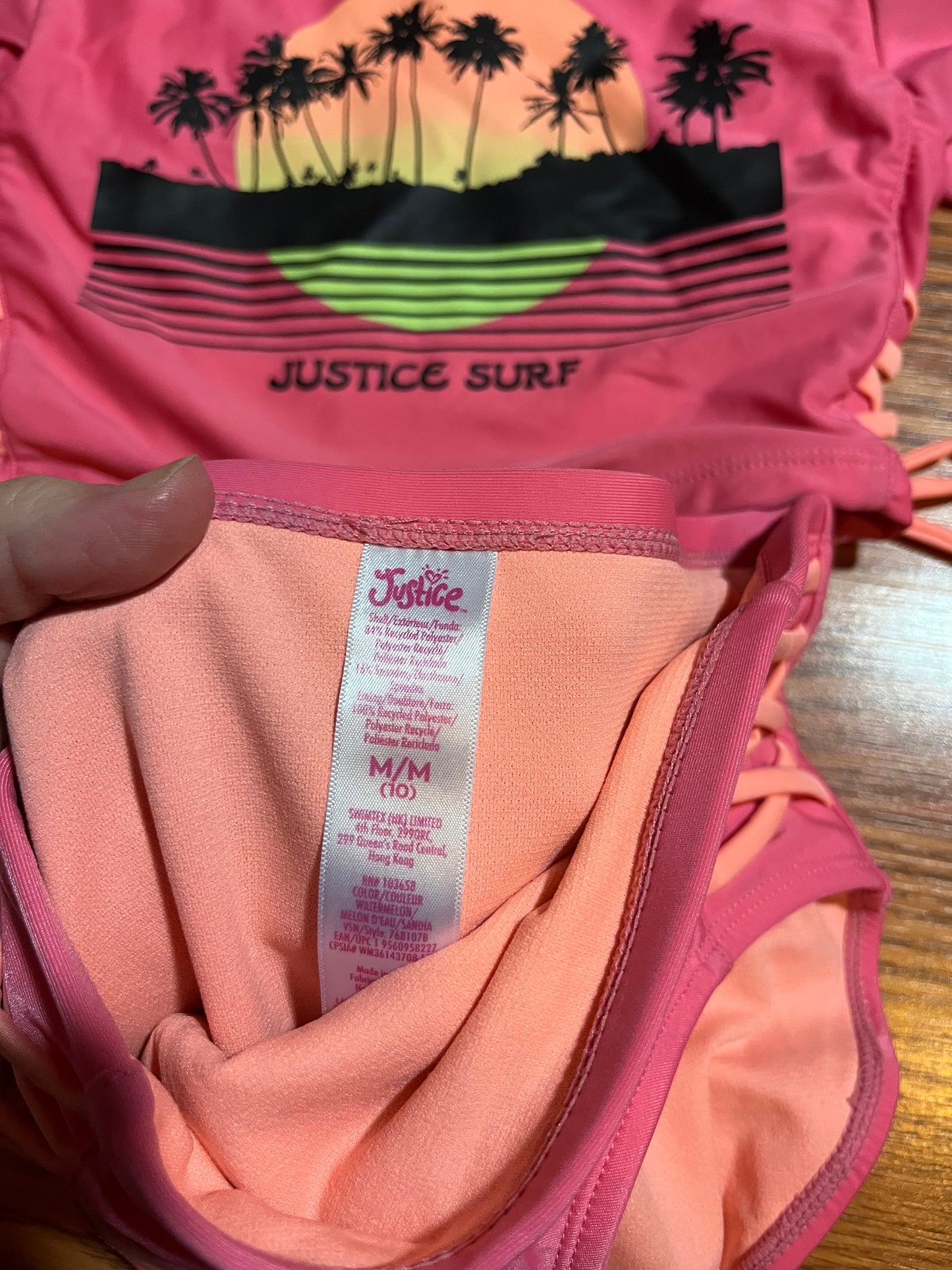 Justice size 10 swimming suit 2pc