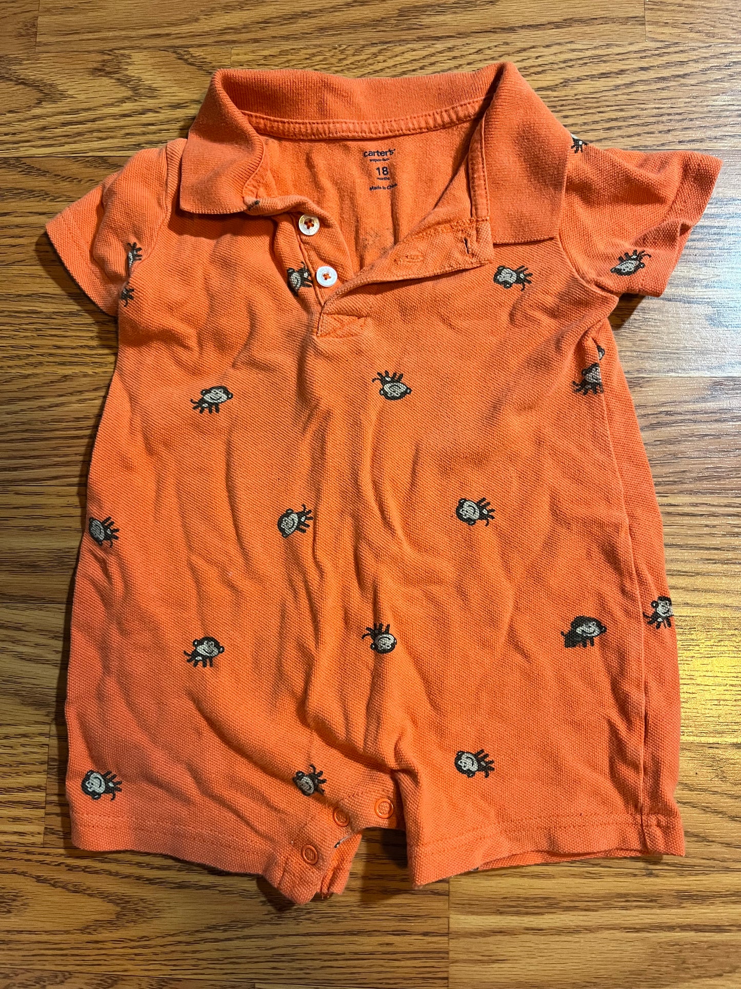 18 months carters romper (monkey print)