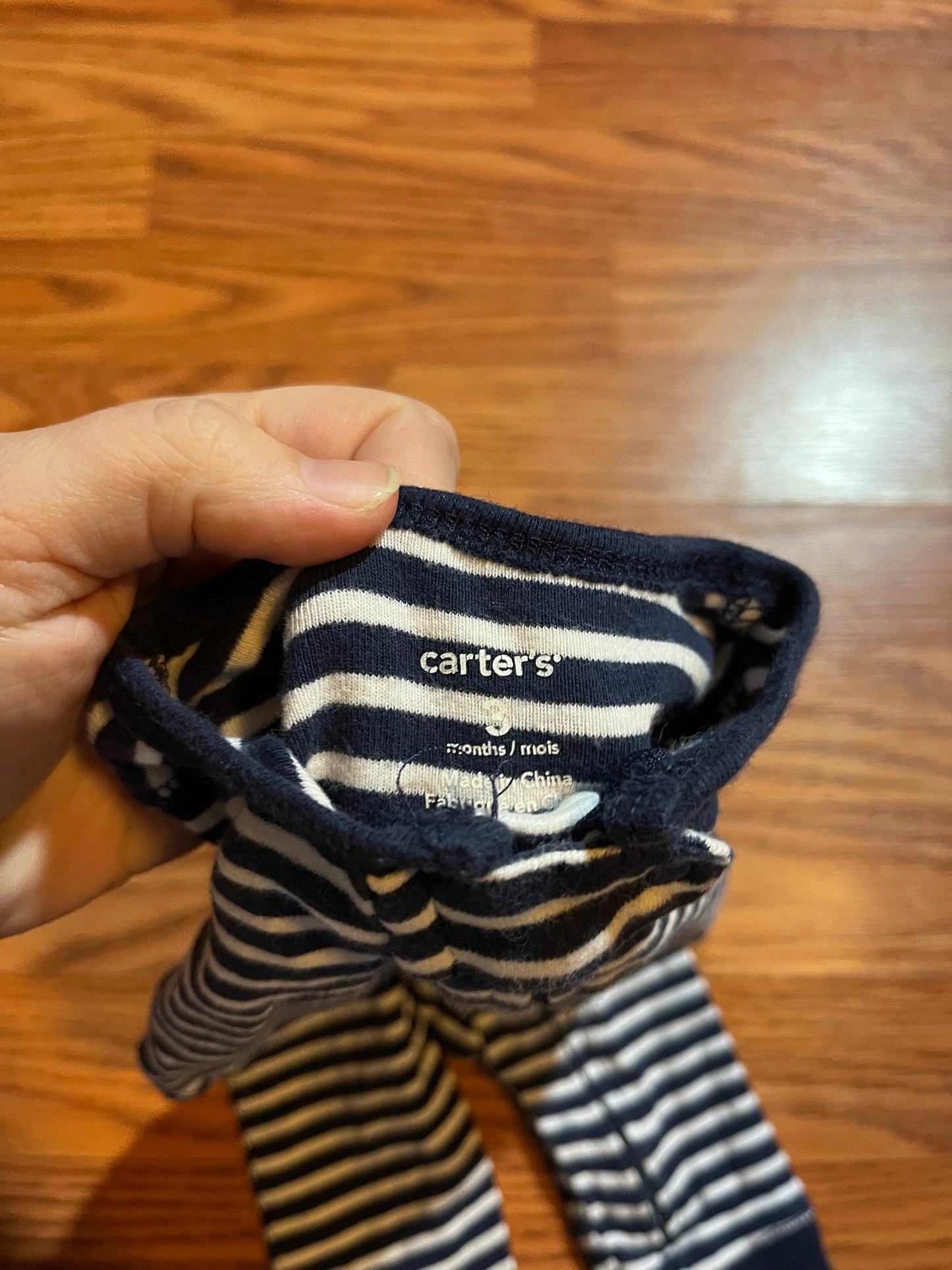 3 months carters footless sleeper / romper