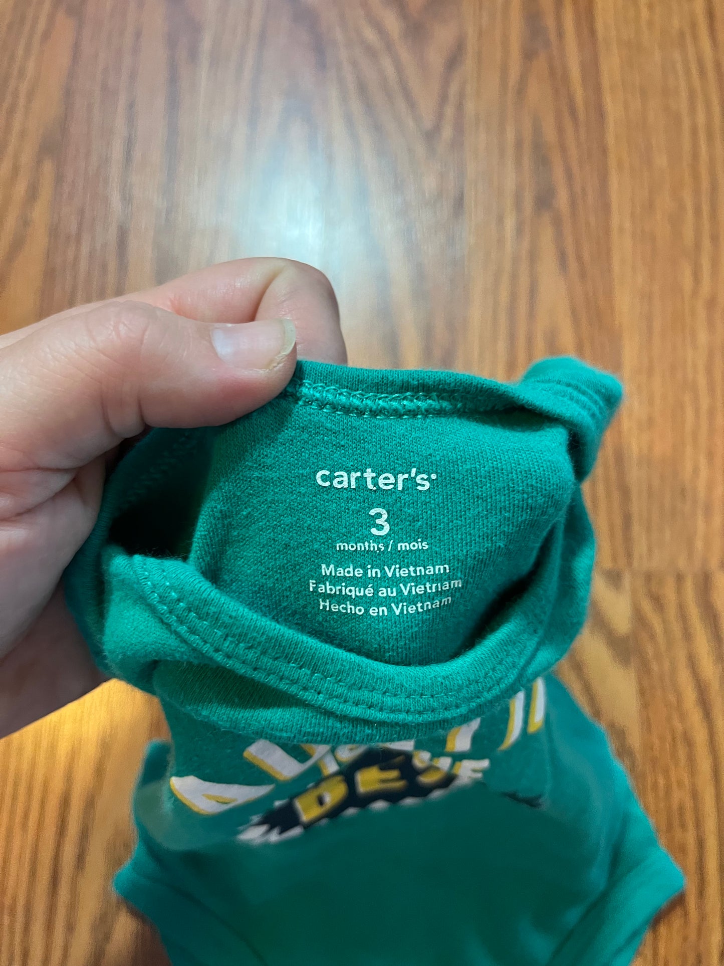 Carters size 3 months onesie