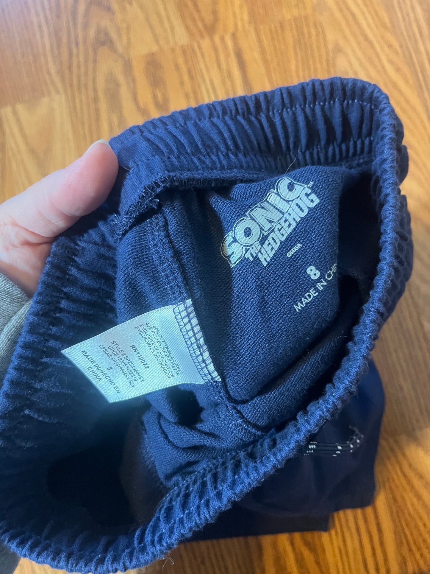 Sonic shorts size 8