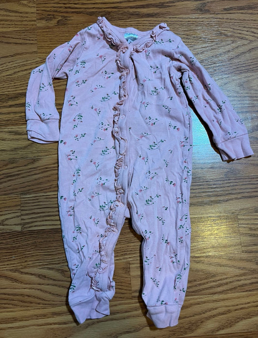 12 months girls Gerber romper floral ruffle