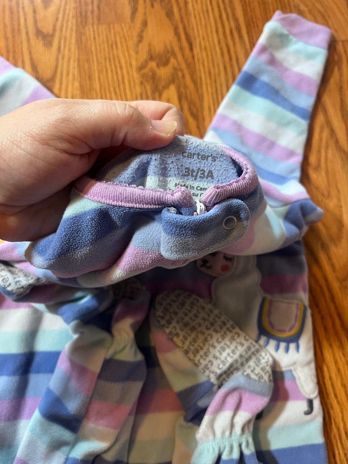 3t Carters girls fleece sleeper